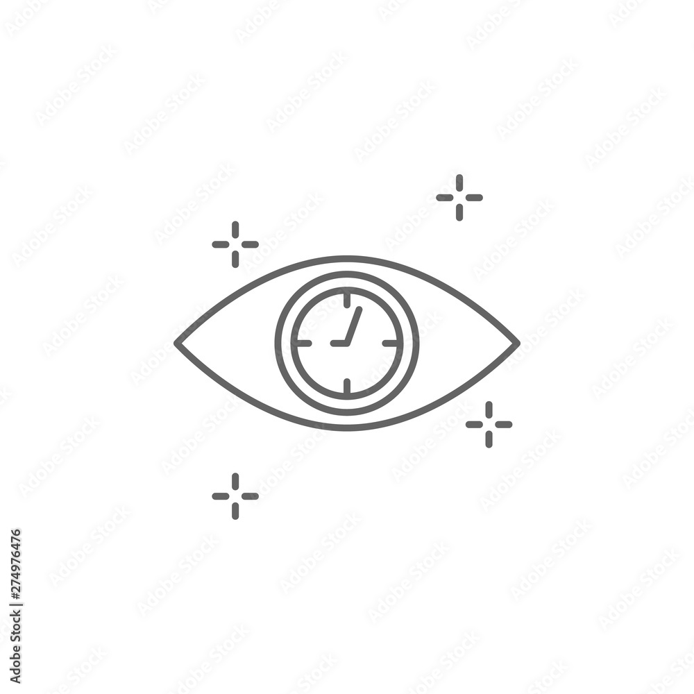 Poster vision, time management icon. element of time management icon. thin line icon for website design and