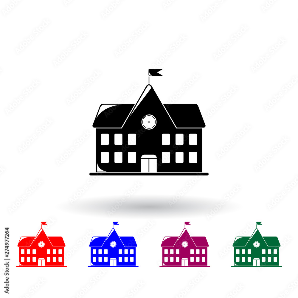 Poster school multi color icon. elements of education set. simple icon for websites, web design, mobile app