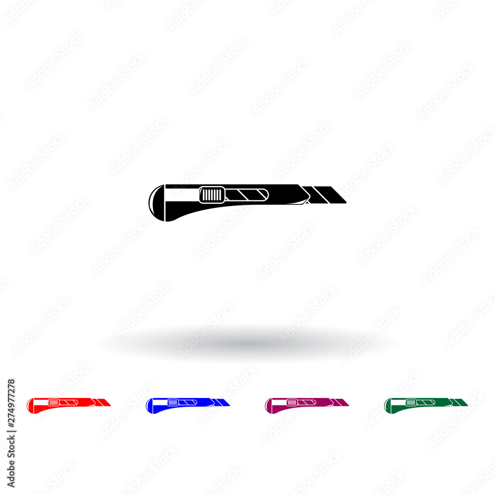 Poster cutter multi color icon. elements of education set. simple icon for websites, web design, mobile app