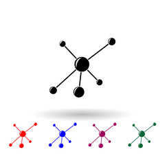 molecules multi color icon. Elements of education set. Simple icon for websites, web design, mobile app, info graphics