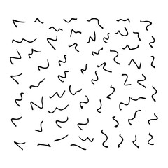 Black sketch isolated on white background