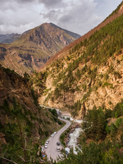 River in a mountain gorge.