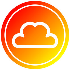 simple cloud circular in hot gradient spectrum