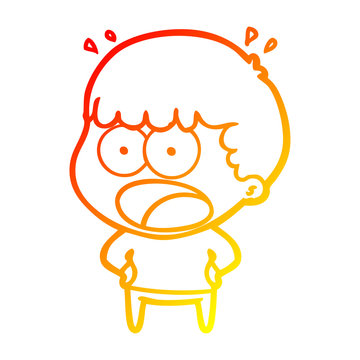recommend clip art: warm gradient line drawing cartoon shocked man