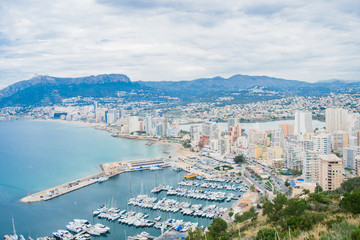 Fototapeta premium View to Calpe town.
