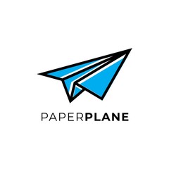 modern paper plane logo design inspirations