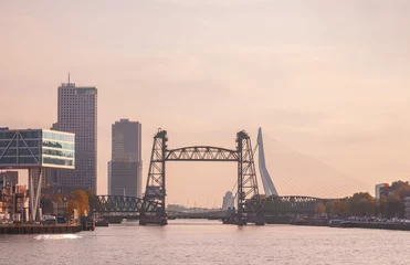 Stickers pour porte Pont Érasme Rotterdam, Netherlands