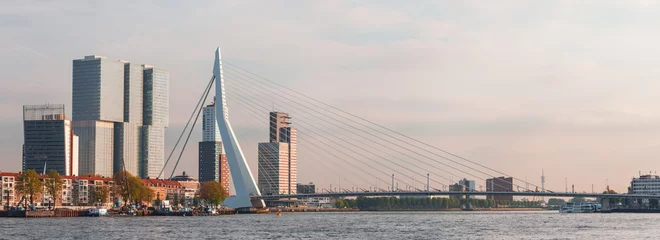 Papier Peint photo autocollant Pont Érasme Rotterdam, Netherlands