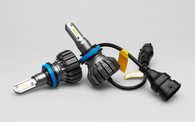 LED bulbs for car on white