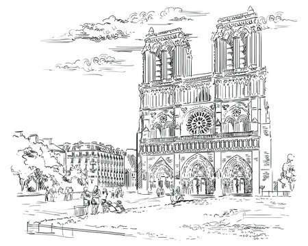Vector hand drawing Paris 2