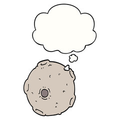 cartoon moon and thought bubble