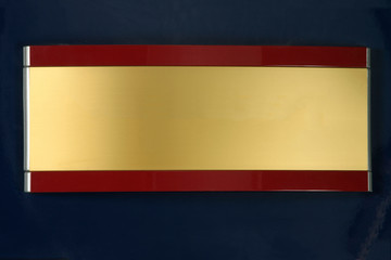 Objects made of aluminum, brass and similar materials for writing names, titles, numbers, sections.