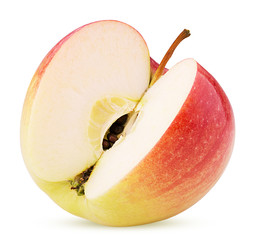 Red apple three quarters