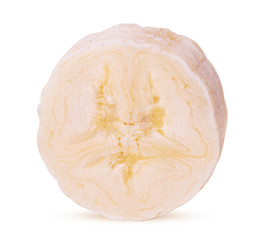 Peeled banana slice
