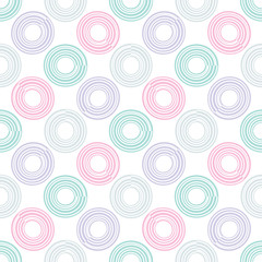 Abstract seamless pattern of circles. Vector illustration. 
