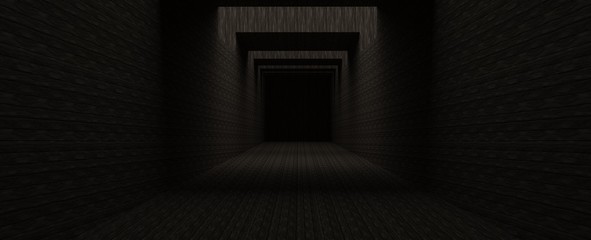 Render de thangar con iluminación para presentar un producto. Fondo colorido de diferentes materiales plásticos, madera, concreto y mármol, patrones, texturas y reflectores.