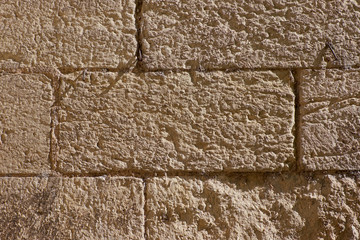 Warm coloured limestone brick texture