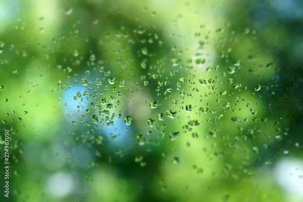 Canvas Prints rain water drops on window background closeup