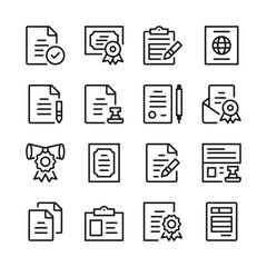Legal documents line icons set. Legal forms. Modern graphic design concepts, simple outline elements collection. Vector line icons