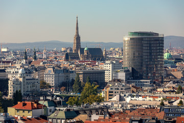 Aerial view of Vienna, Austria.
