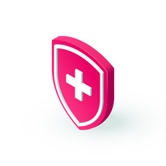 Immune system vector concept, isometric color icon