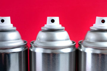 silver spray cans