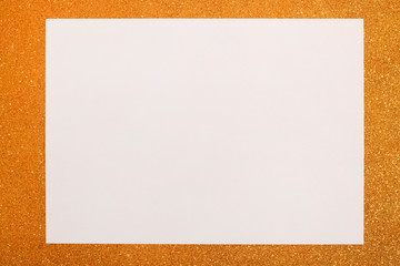 white paper on Golden glittering  texture