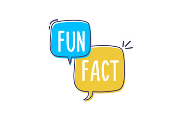 Vector fun and cheerful doodle speech bubble with the words Fun Fact. Vector concept illustration