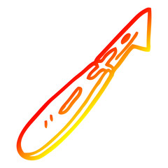 warm gradient line drawing cartoon craft knife