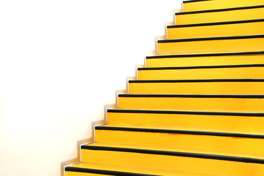 Yellow Stairs On A Building