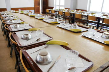 Empty school canteen