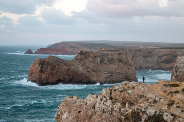 Fototapeta na wymiar Landscape of the coastline of Sagres