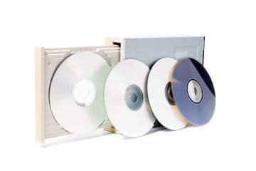 open dvd-rom on white