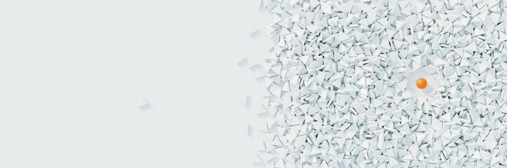 Feeling different; quality, human value and teamwork concepts. Original 3d rendering.