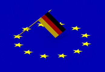 Flags, Germany and European Union