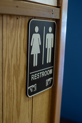 unisex restroom sign
