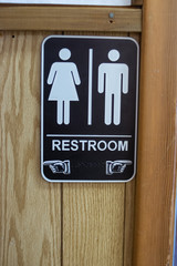 unisex restroom sign