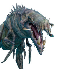 alien animal in a white background nice view