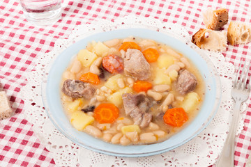 stew with white beans and carrot