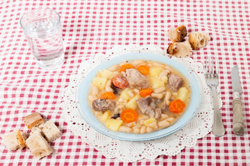 stew with white beans and carrot