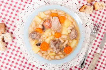 stew with white beans and carrot