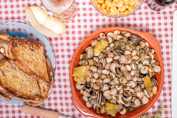 Traditional dish of cooked snails