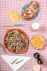 Traditional dish of cooked snails