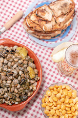 Traditional dish of cooked snails