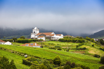 Parish Church in Nossa Senhora dos Remedios village, Sao Miguel island, Azores