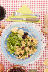 cod fish with eggs and potatoe