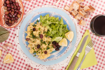 cod fish with eggs and potatoe