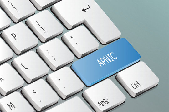 APNIC written on the keyboard button