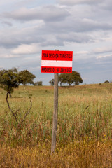 Hunting grounds sign