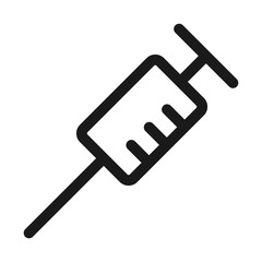 dental injection - minimal line web icon. simple vector illustration. concept for infographic, website or app.